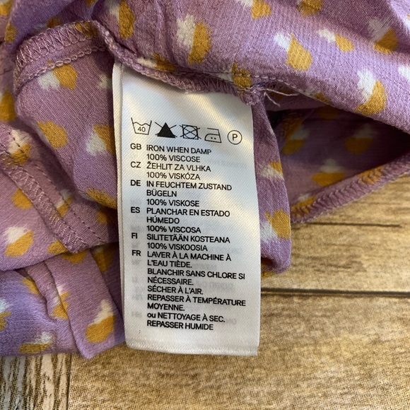 H&M lilac wide sleeve wrap blouse Sz 10 - Picture 5 of 5